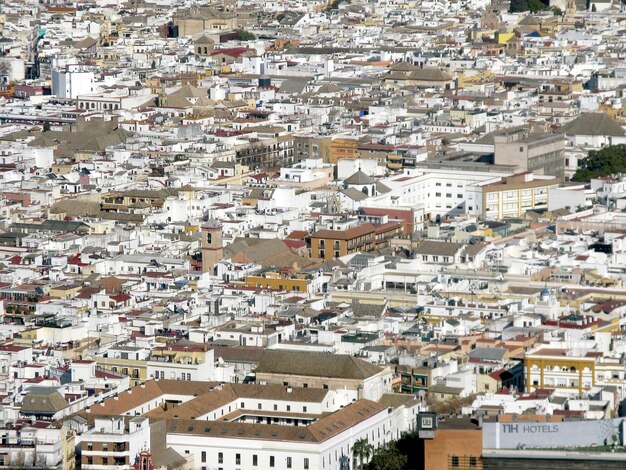 High angle view of townscape