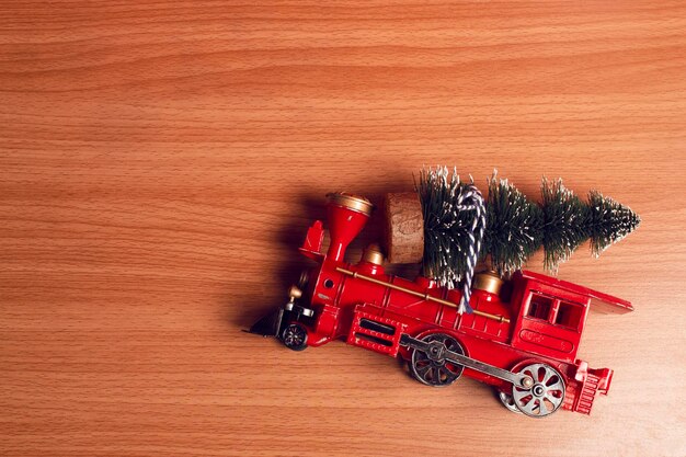 Photo high angle view of toy car on table