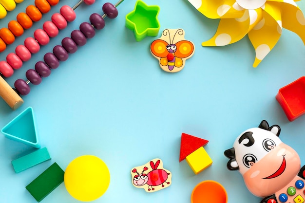 High angle view of toys on table