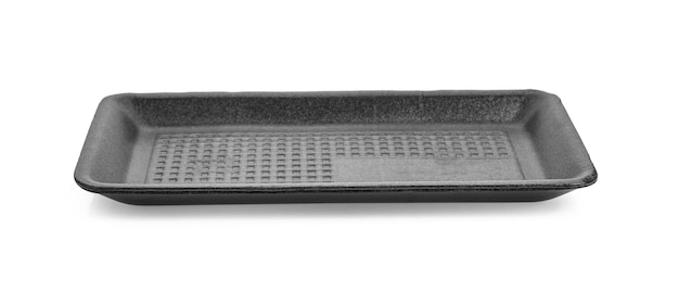 High angle view of tray on white background