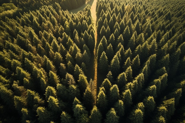 Photo high angle view of trees growing in farm