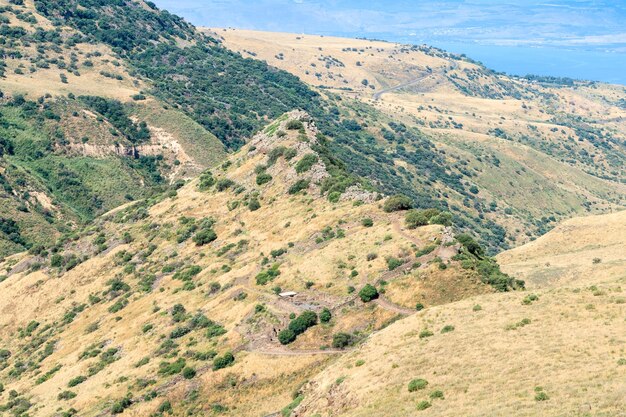 High angle view of valley