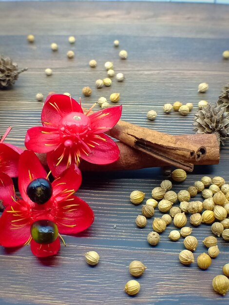 High angle view of various flowers on table