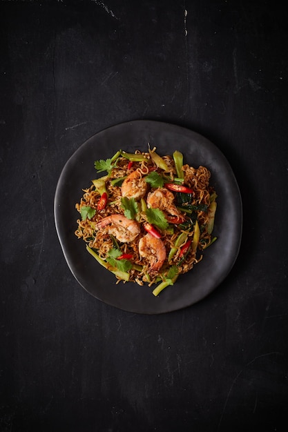 High angle view of vegetables in bowl on table