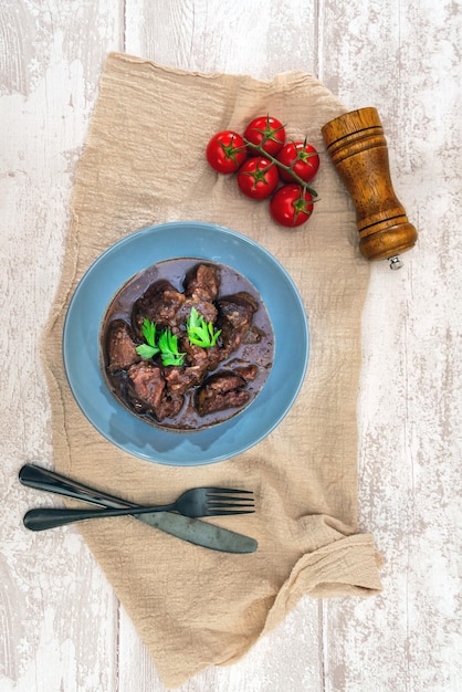 High angle view of vegetables in bowl on table