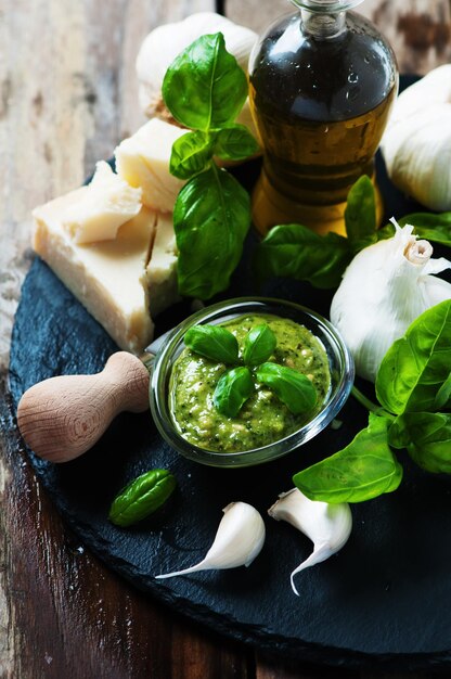 High angle view of vegetables in bowl on table