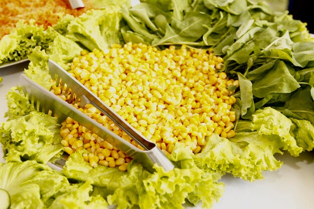 High angle view of vegetables in bowl