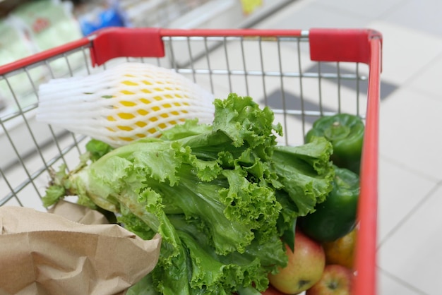 High angle view of vegetables in container