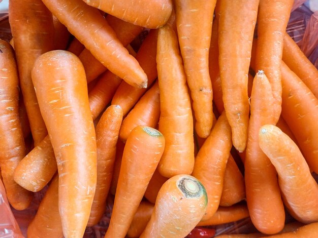 High angle view of vegetables for sale at market