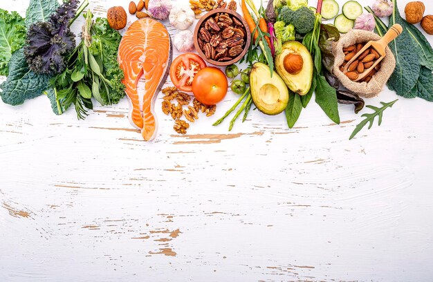 High angle view of vegetables on table