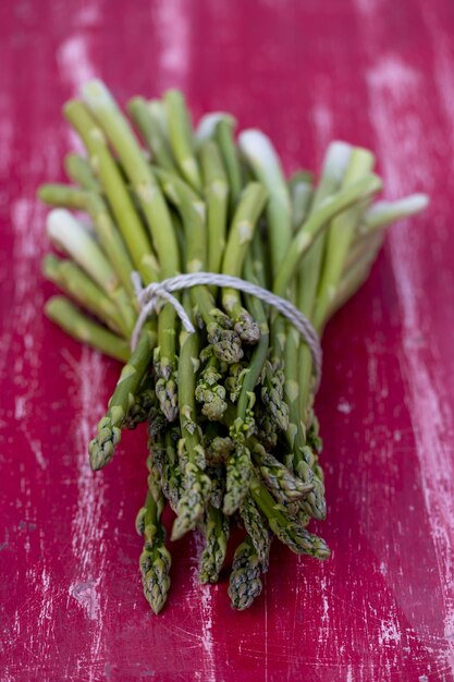 High angle view of vegetables on table