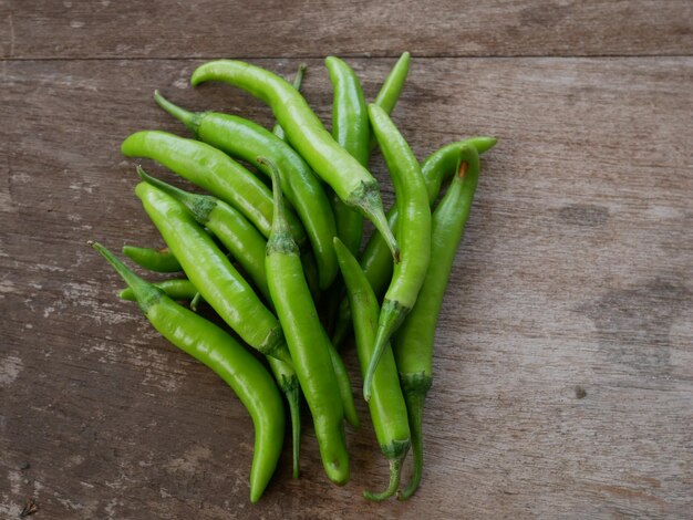 テーブルの上の野菜の高角度のビュー