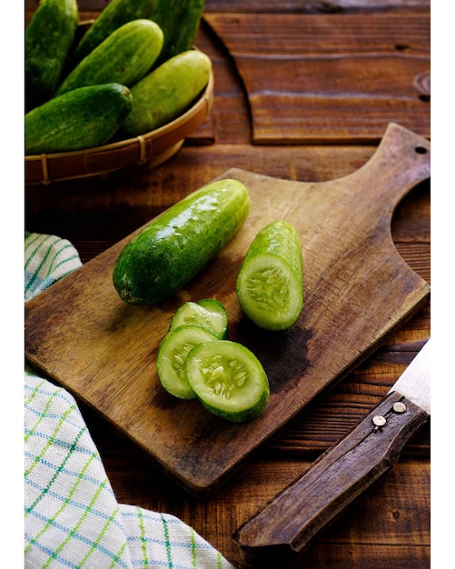 テーブルの上の野菜の高角度のビュー