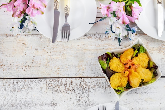 High angle view of vegetables on table