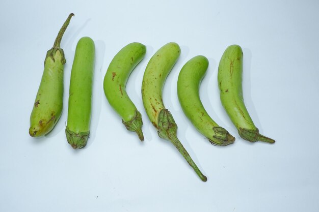 High angle view of vegetables on white background