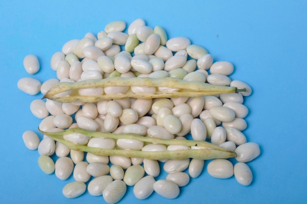 白い背景の野菜の高角度ビュー