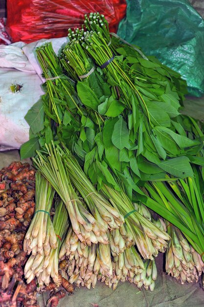 Photo high angle view of vegetables