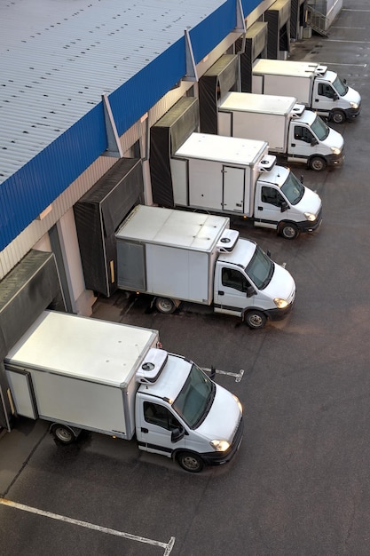 Photo high angle view of vehicles on road