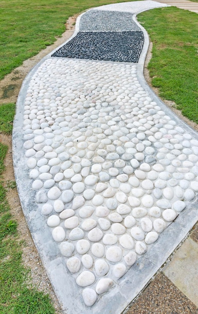 High angle view of walkway at park