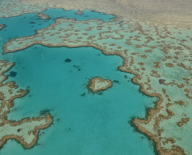 Photo high angle view of water on beach