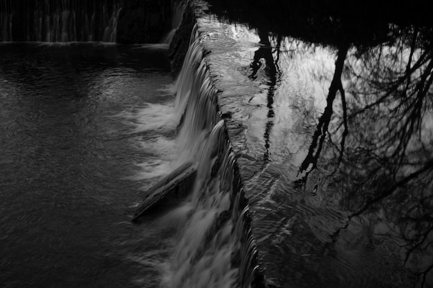 Photo high angle view of waterfall