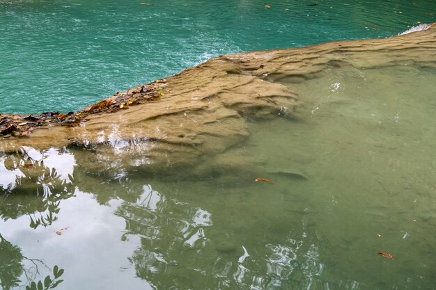 Photo high angle view of waterfall