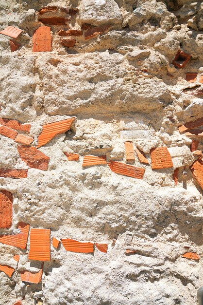 High angle view of weathered wall