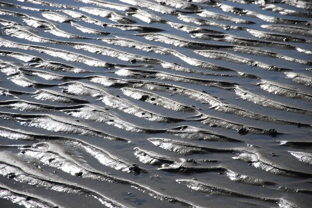 Photo high angle view of wet shore