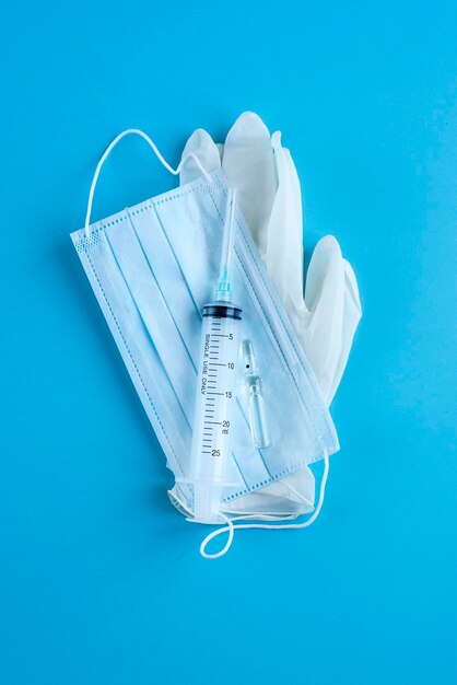 Photo high angle view of white umbrella against blue background