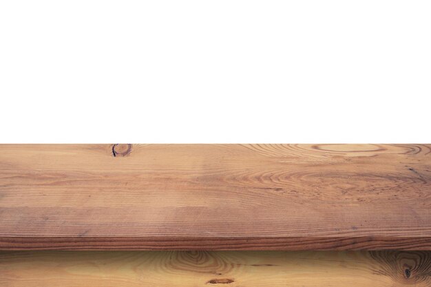 Photo high angle view of wooden table against white wall