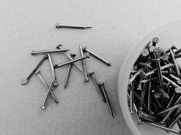 Photo high angle view of work tools on table