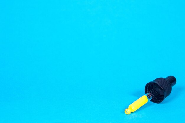 High angle view of yellow blue water on swimming pool