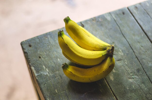 High angle view of yellow fruit on table