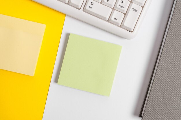 High angle view of yellow paper on table