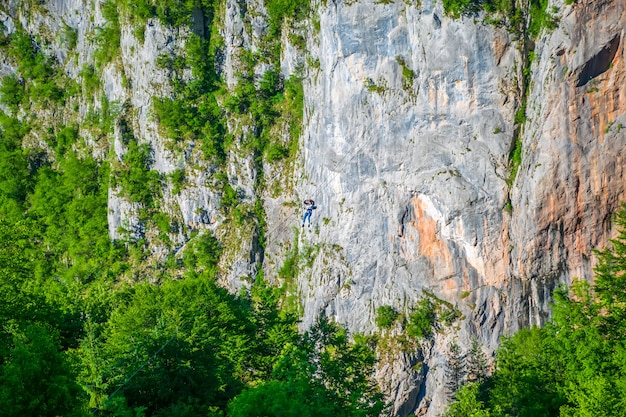 High cliff on the mountains