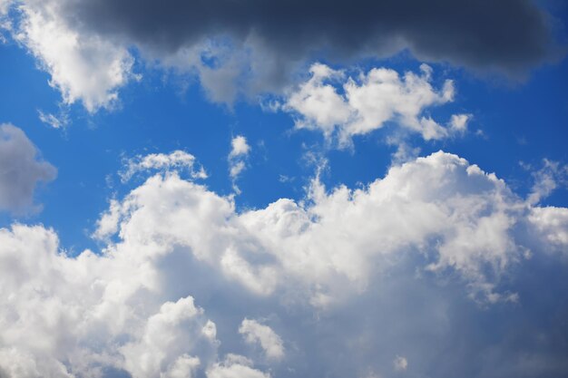 High clouds in the summer sky Sky background Meteorological observations of the sky