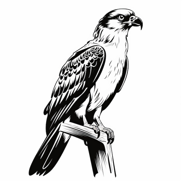 High Contrast Black And White Eagle Sketch Shepard Fairey Inspired