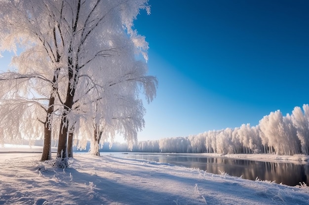High definition beautiful snow scenery big picture