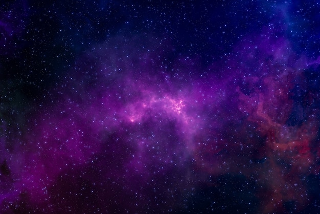 Foto campo stellare ad alta definizione, spazio colorato del cielo notturno. nebulosa e galassie nello spazio. priorità bassa di concetto di astronomia.