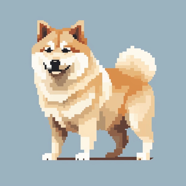 High Detailed Shitsu Dog Pixel Art Image In 8bit Style