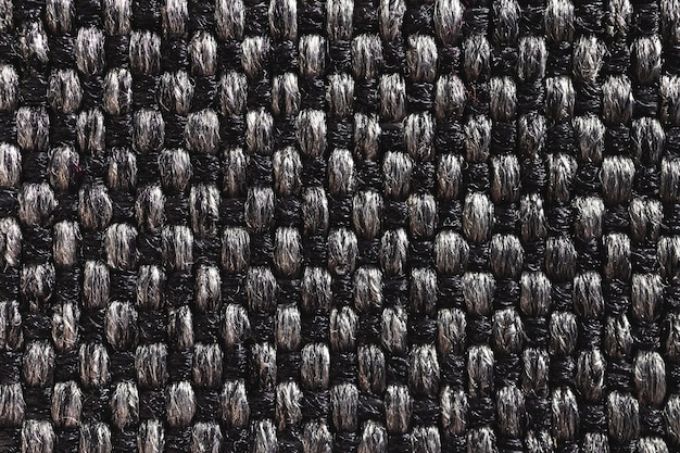 High detailed texture of fiber fabric textile material, close-up photo