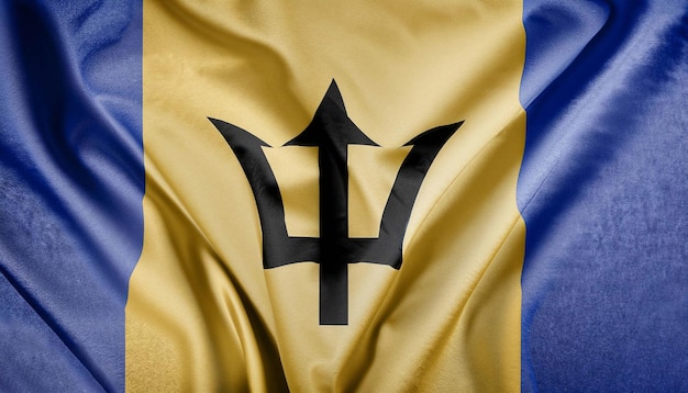 High detailed vector flag of Barbados