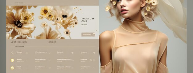Photo high fashion style banner design with highresolution masterpieces for captivating visual
