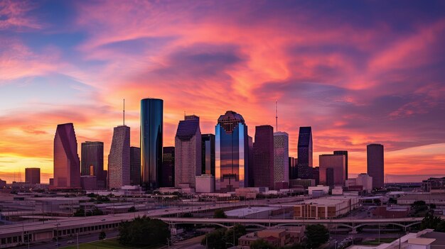 Photo high houston buildings