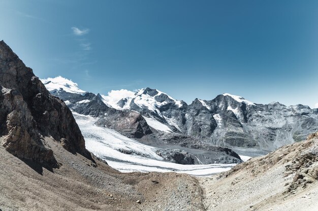 スイス アルプスの高山の風景