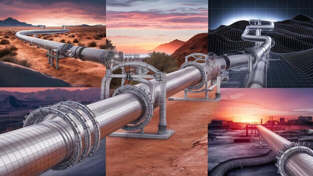 high pressure pipeline for gas transporting by the stainless steel