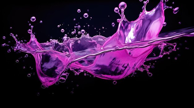 High purple splashes