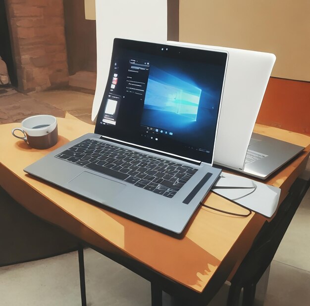 Laptop With High Quality Camera Premium AI Image | High quality attractive laptop