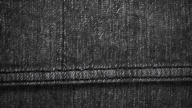 High Quality Black Denim Scenic Texture