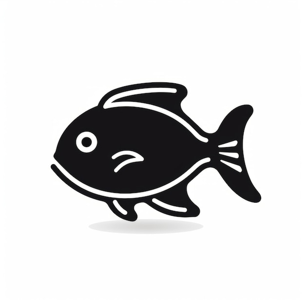 사진 알  스타일 의 고품질 검은 물고기 아이콘